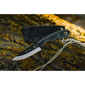 Mini Scandi Knife 2.5 Green/Black G-10